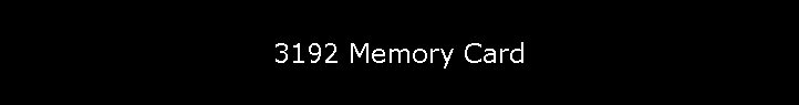 3192 Memory Card