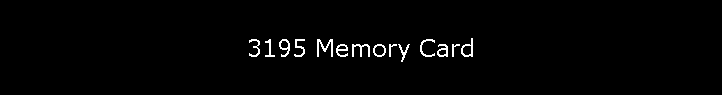 3195 Memory Card