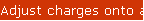 Adjust charges onto an account