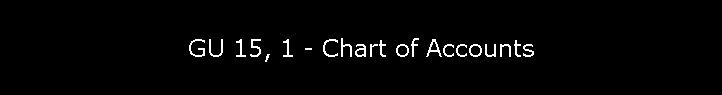GU 15, 1 - Chart of Accounts