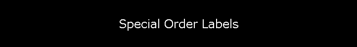 Special Order Labels