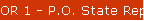 OR 1 - P.O. State Report