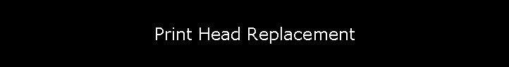 Print Head Replacement