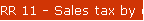 RR 11 - Sales tax by date